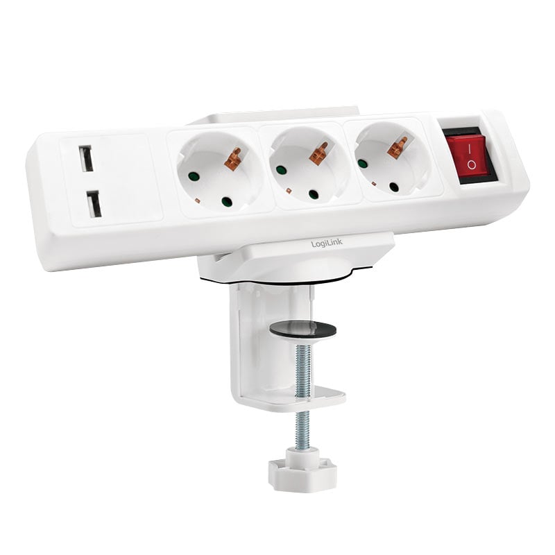 Organizer da scrivania per cavi e prese multiple con morsetto di fissaggio LOGILINK - immagine 2
