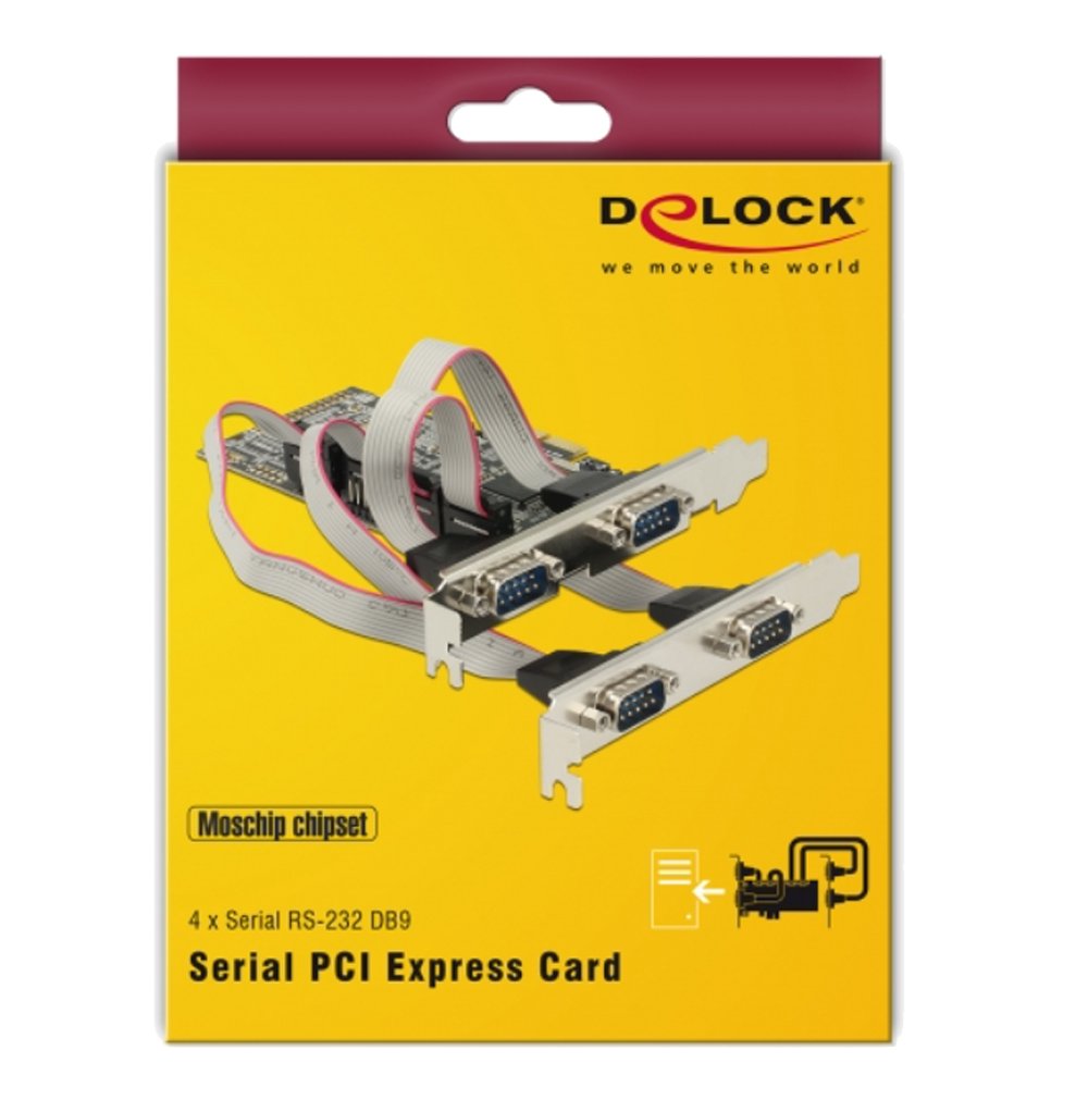 Scheda PCI Express 4 Porte Seriali RS-232 DELOCK - immagine 2