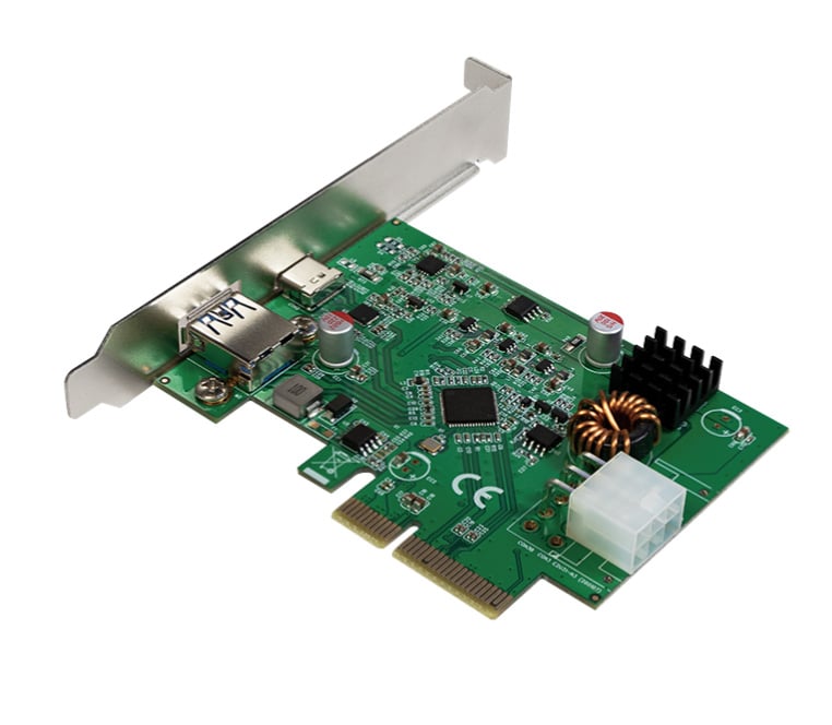 Scheda PCI Express USB 3.2 Gen2x1, 1x USB-C™ PD 3.0 e 1x USB 3.0 LOGILINK