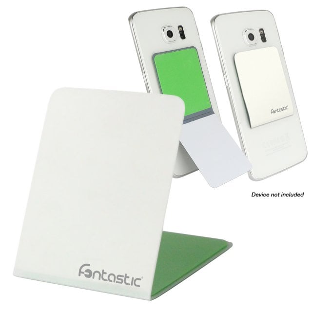 Supporto Smartphone Universale Adesivo Grip Phone con Stand Bianco FONTASTIC - immagine 2