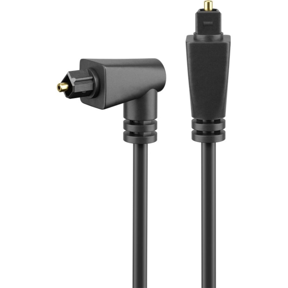Cavo di Collegamento Audio Digitale Toslink Angolato e Girevole M/M 2m GOOBAY - immagine 2