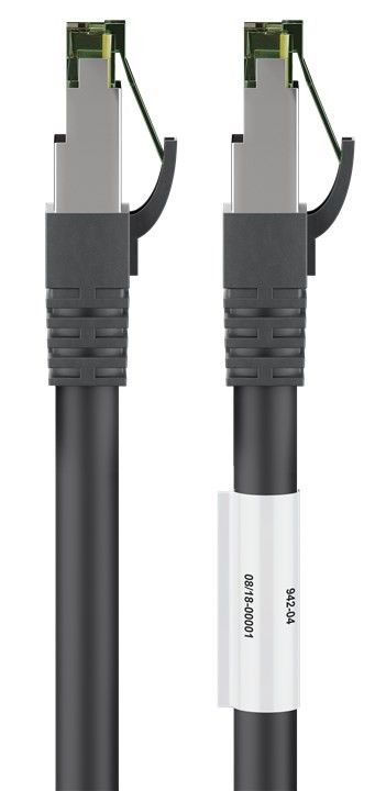 Cavo di rete Patch in rame Cat. 8.1 Nero SFTP LSZH 1m GOOBAY - immagine 2