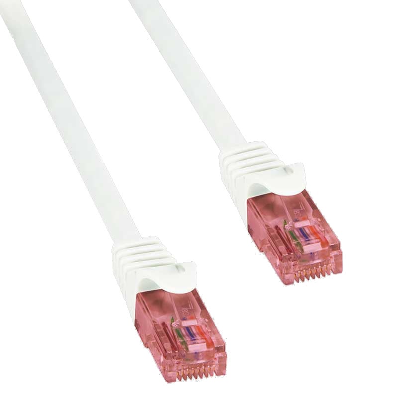 Cavo di Rete Patch in Rame Cat.6 Bianco U/UTP LSZH 0,5m INTELLINET - immagine 2