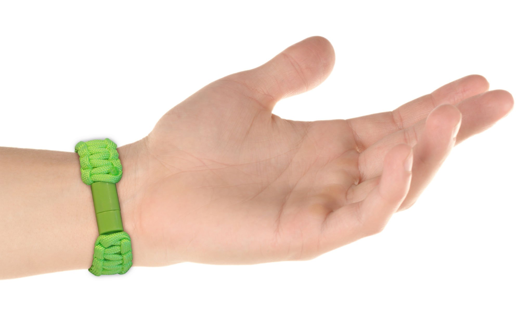 Bracciale Paracord con Micro USB Verde MANHATTAN - immagine 3