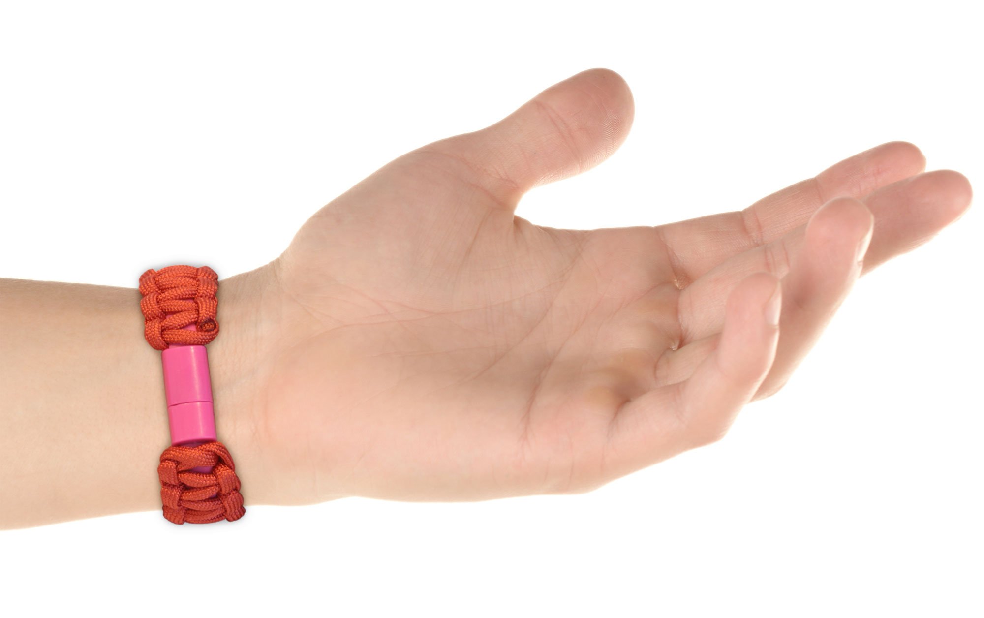 Bracciale Paracord con Micro USB Rosso MANHATTAN - immagine 2