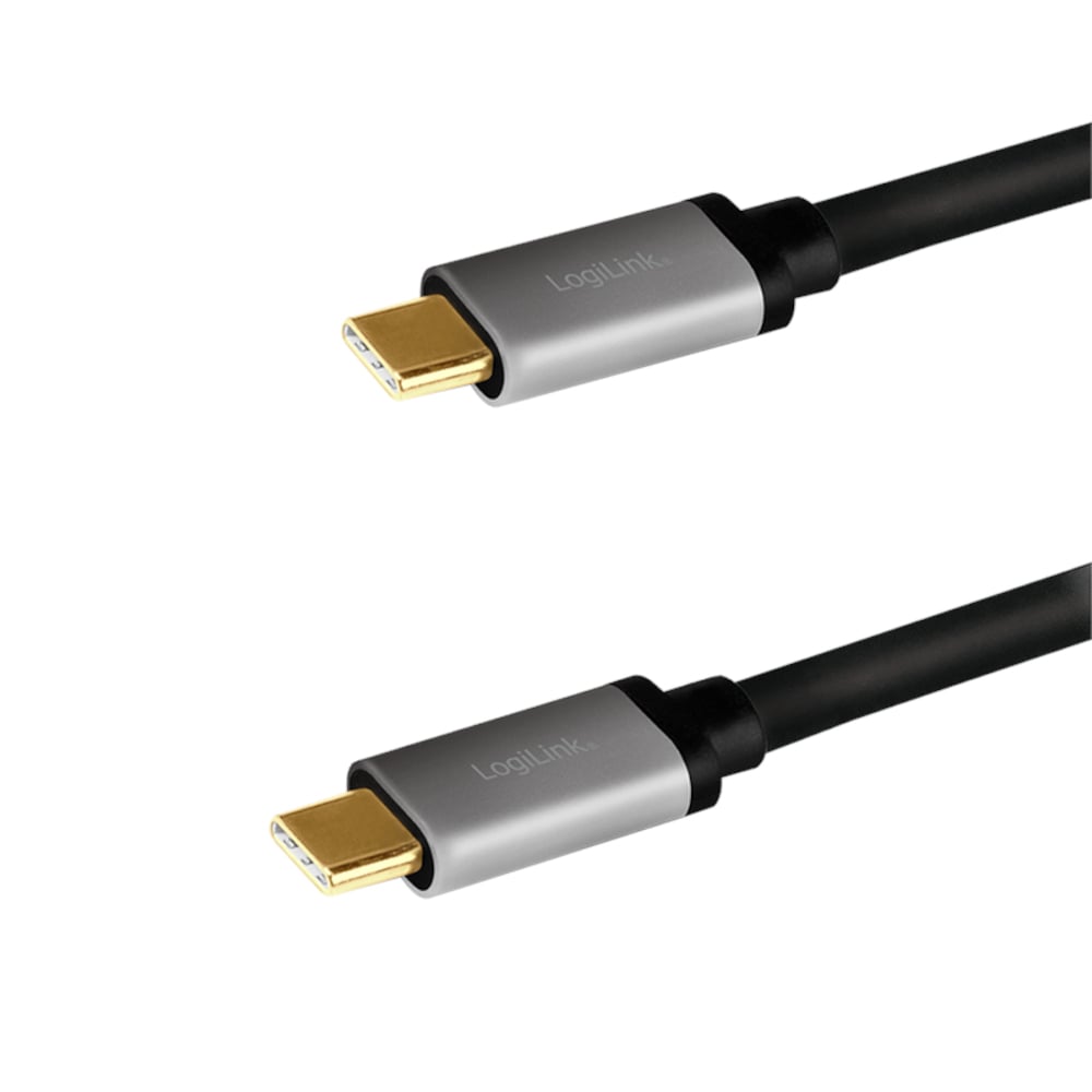 Cavo SuperSpeed 10Gbps USB-C™M/USB-C™M USB3.2 Gen2 4K/60Hz PD 1m Nero LOGILINK - immagine 2