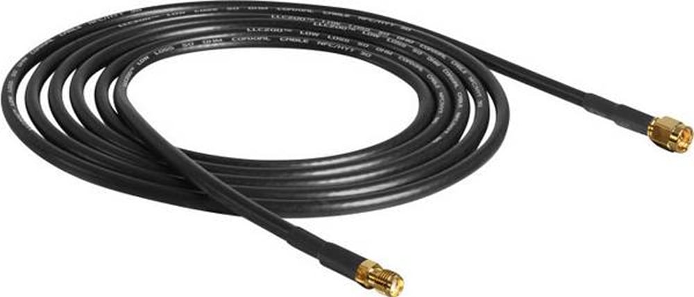 Cavo Antenna SMA M/F a Basse Perdite 10m Nero DELOCK - immagine 2