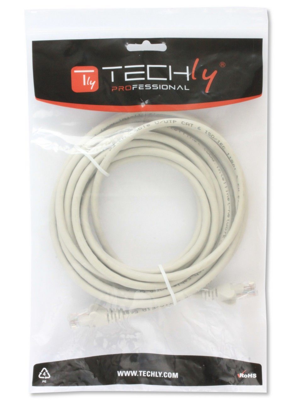 Cavo di Rete Patch in Rame Cat.6 Bianco UTP 0,5m TECHLY PROFESSIONAL - immagine 2