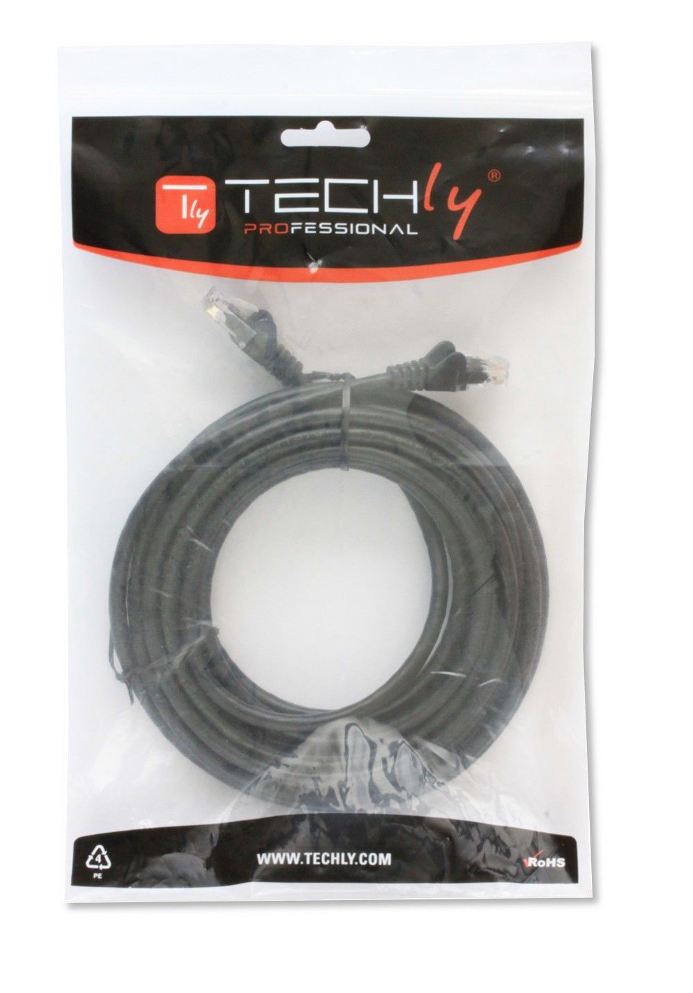 Cavo di Rete Patch in Rame Cat.6 Nero UTP 2m TECHLY PROFESSIONAL - immagine 2