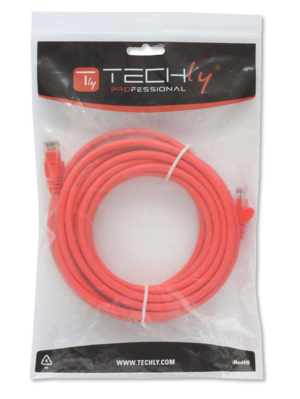 Cavo di Rete Patch in Rame Cat.6 Rosso UTP 3m TECHLY PROFESSIONAL - immagine 2