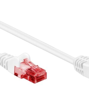 Cavo di rete Patch Connettore Angolato 90&deg; CCA Cat.6 UTP 3m Bianco GOOBAY