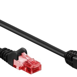 Cavo di rete Patch Connettore Angolato 90&deg; CCA Cat.6 UTP 10m Nero GOOBAY