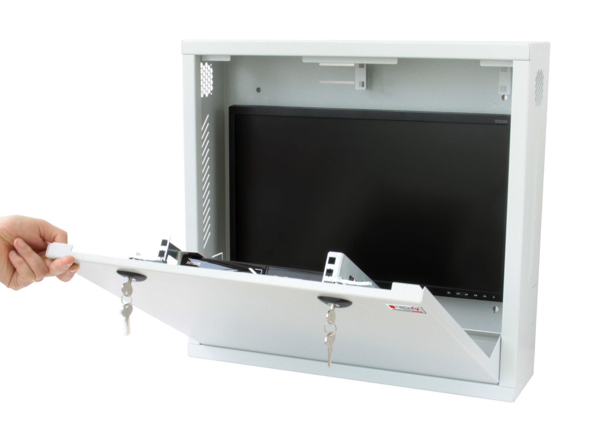 Box di sicurezza per DVR e sistemi di videosorveglianza Bianco RAL9016 TECHLY PROFESSIONAL - immagine 2