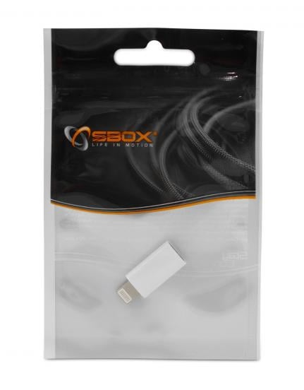 Mini Adattatore Ricarica Sincronizzazione USB-C™ a Lightning® Bianco SBOX - immagine 2