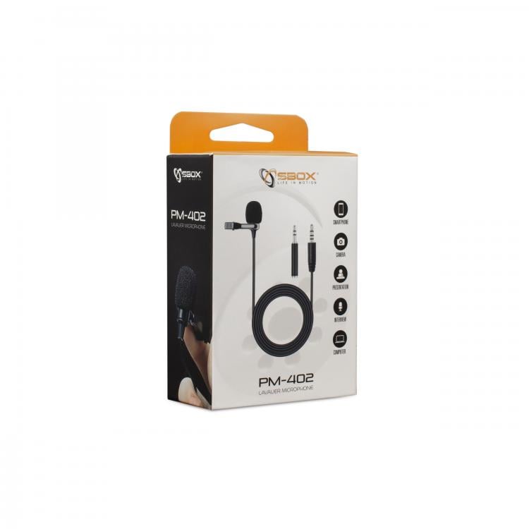 Microfono Lavalier Condensatore Omnidirezionale 3.5mm Adattatore PC SBOX - immagine 2