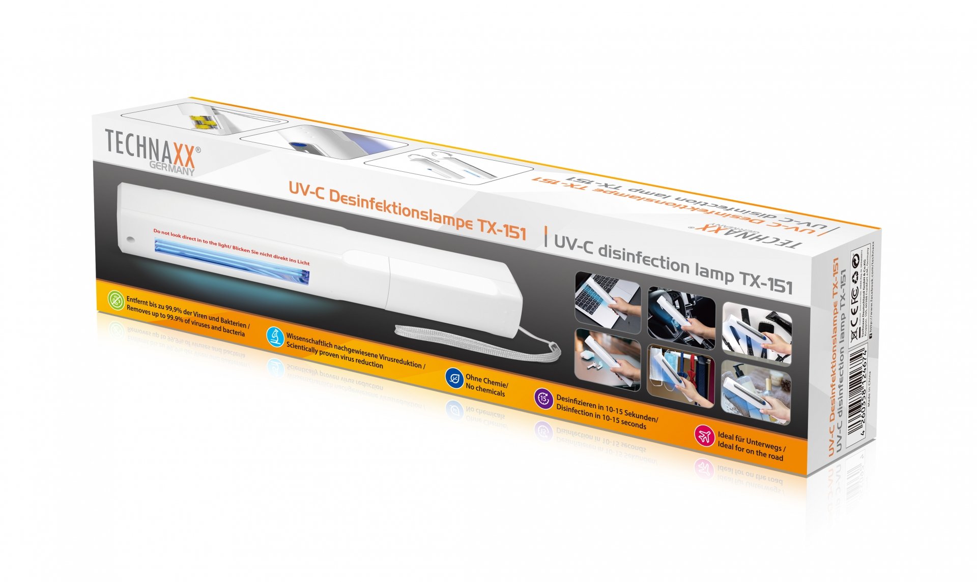 Lampada Disinfettante UV-C Antivirus, TX-151 TECHNAXX - immagine 2