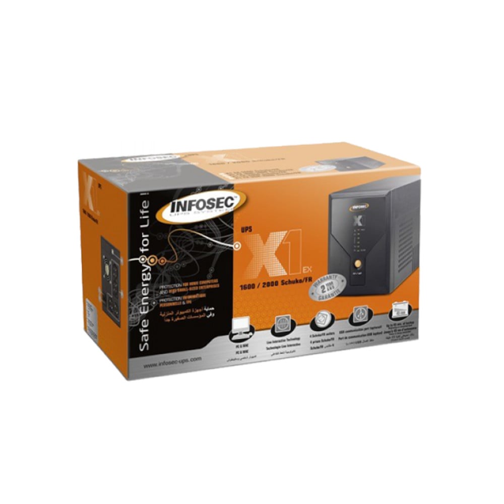 Gruppo di Continuità UPS X1 EX 2000VA USB Line Interactive INFOSEC - immagine 2