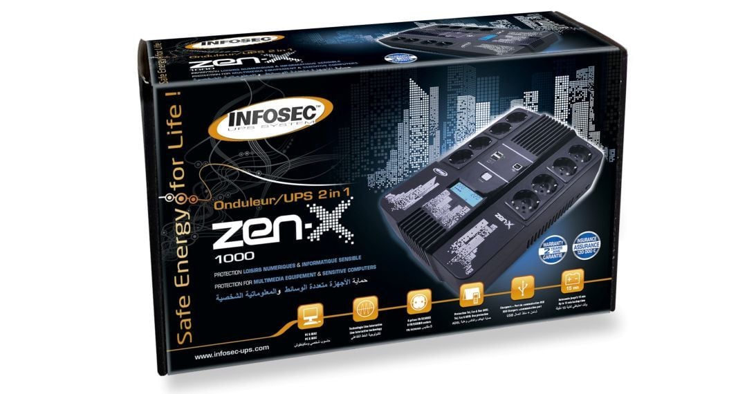 Gruppo di Continuità UPS 1000VA Line Interactive con AVR INFOSEC - immagine 2