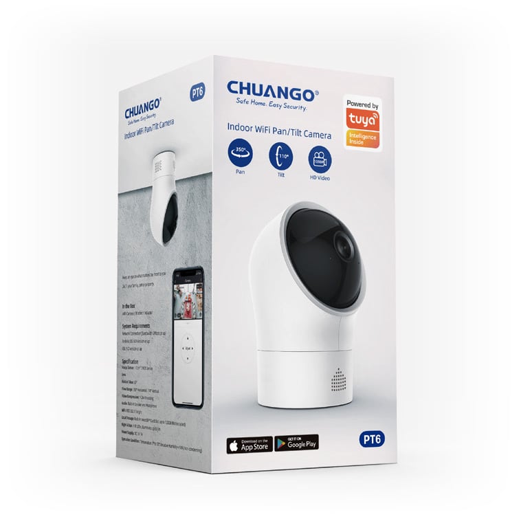 Telecamera WiFi Pan/Tilt da Interno 1080p CHUANGO - immagine 2