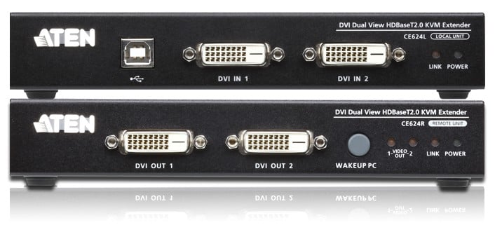 Estensore KVM USB DVI Dual View HDBaseT 2.0, CE624 ATEN - immagine 2