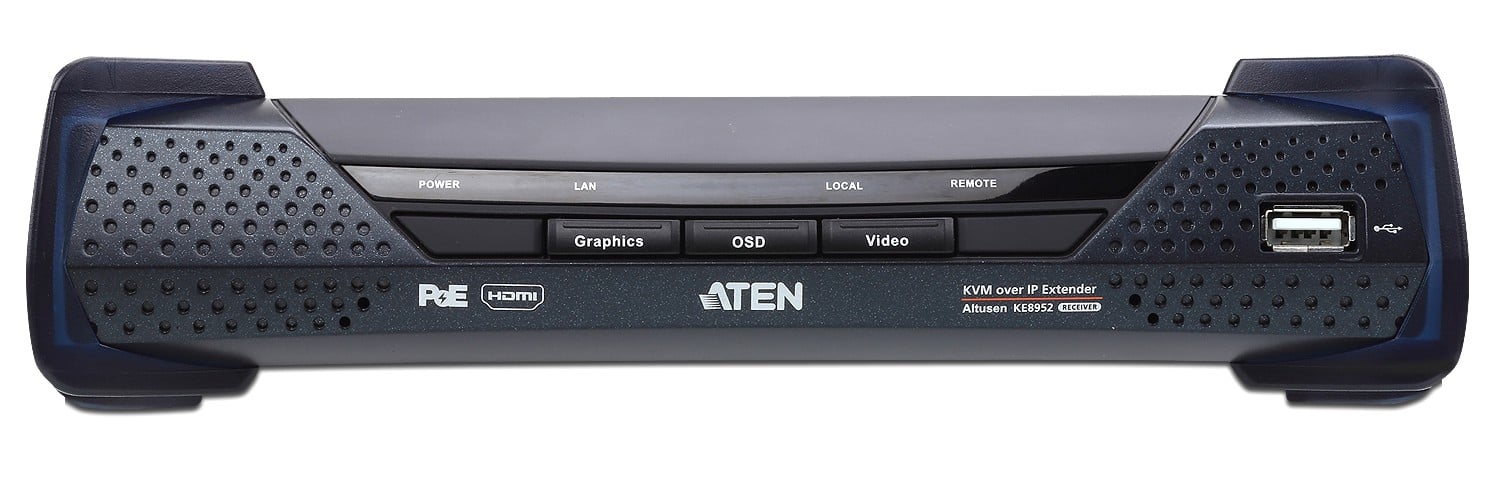 Ricevitore KVM over IP a schermo singolo 4K HDMI con PoE, KE8952R ATEN - immagine 2