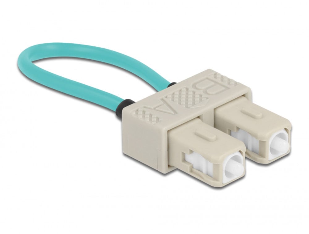 Cavo di Prova Accoppiatore Loopback Fibra Ottica Multimodale OM3 SC DELOCK - immagine 2