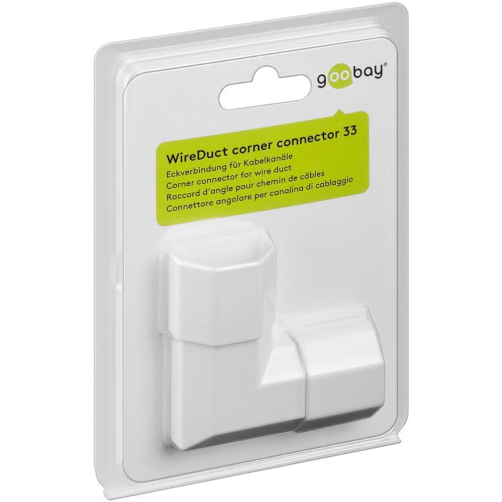 Connettore Angolare per Canalina di Cablaggio 33mm Bianco GOOBAY - immagine 2