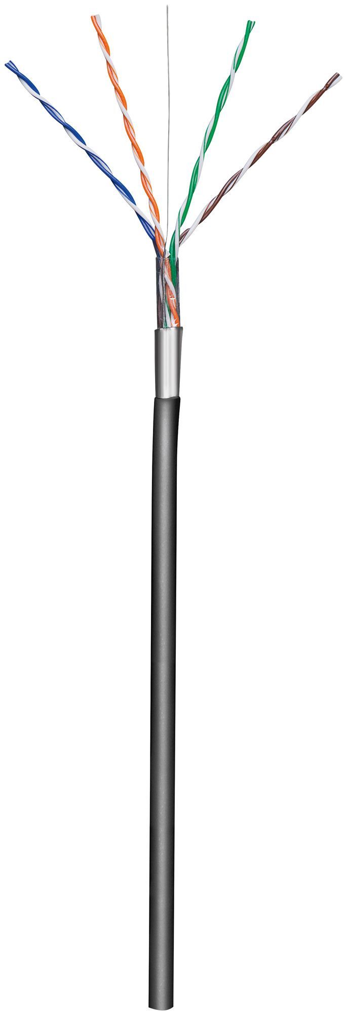 Matassa F/UTP Cavo Cat.5E CCA 305m Rigido da Esterno Nero TECHLY PROFESSIONAL - immagine 2