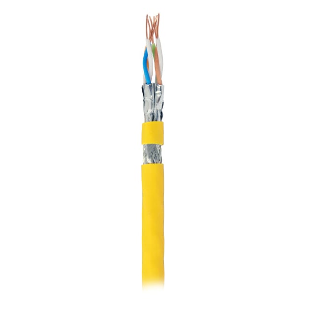 Matassa S/FTP Cavo Cat.8.2 Rame 2000MHz Dca 100m Rigido LSZH Giallo OEM - immagine 2