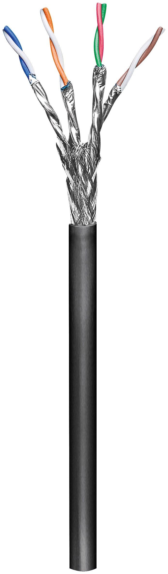 Matassa S/FTP Cavo Cat.6 PIMF LSZH Rame 100m Rigido Nero per esterno GOOBAY - immagine 2