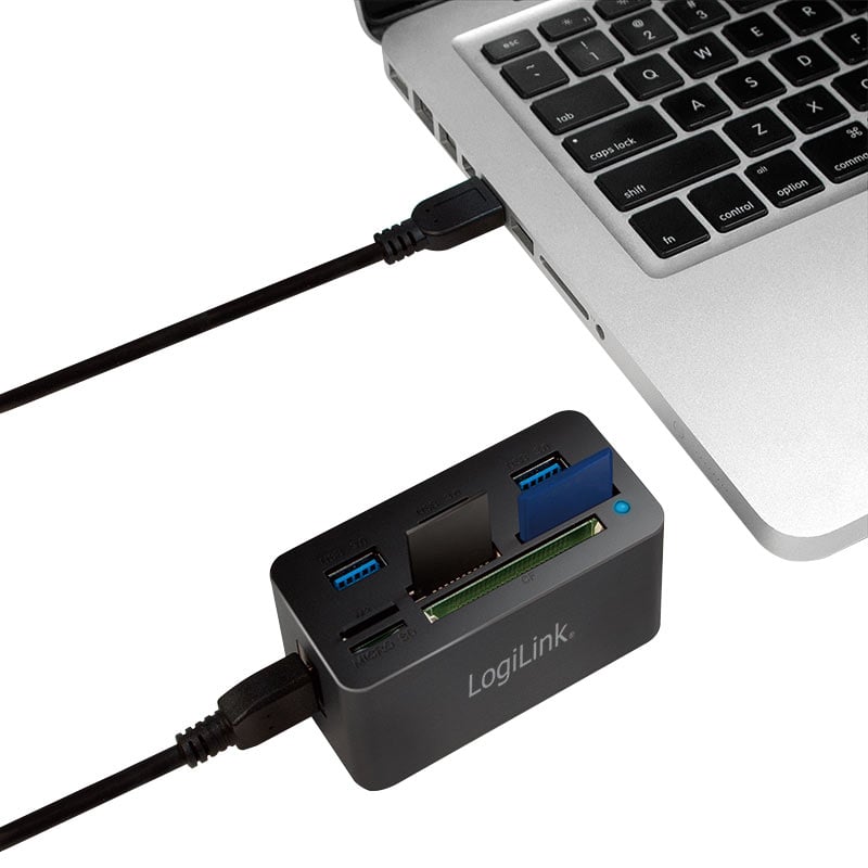 Hub USB 3.0 con lettore di schede di memoria LOGILINK - immagine 2