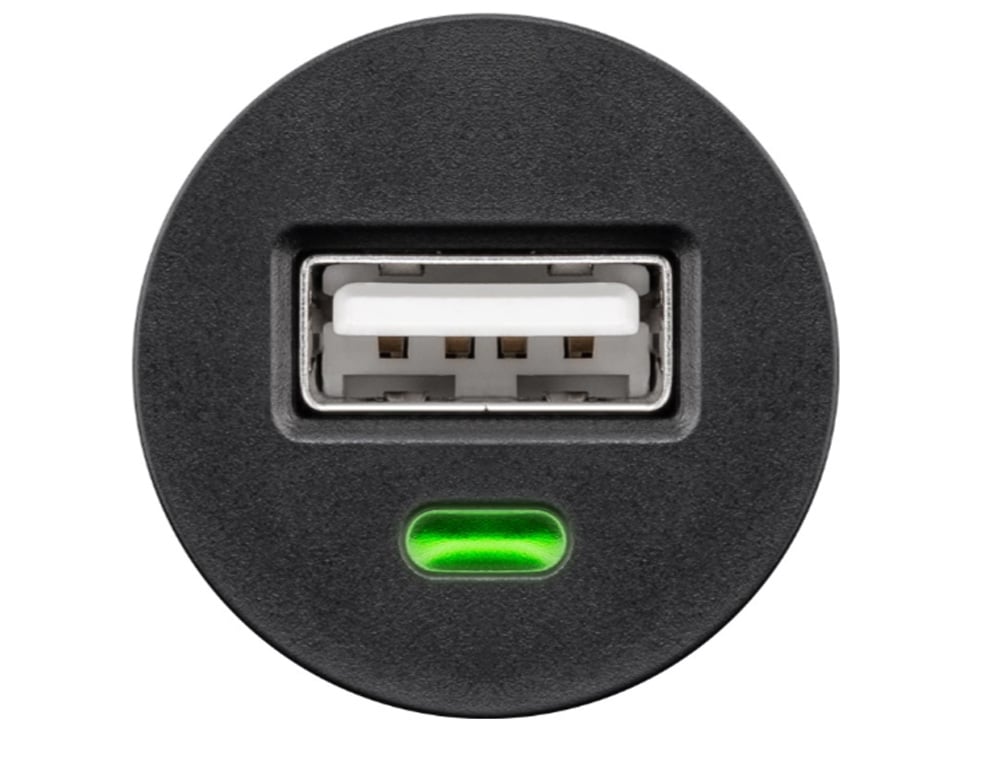 Caricatore Compatto da Auto 1 porta USB con uscita 1A Nero GOOBAY - immagine 2