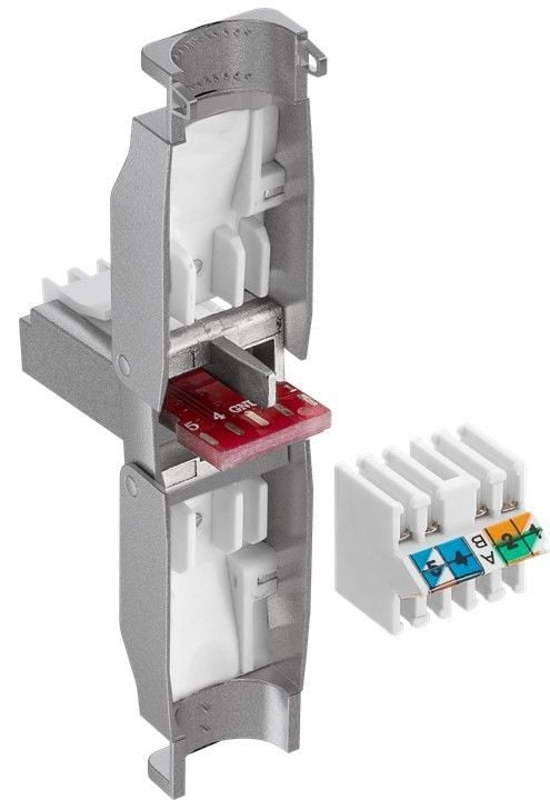 Plug RJ45 Cat.6 Schermato STP Tooless con fermacavo TECHLY PROFESSIONAL - immagine 2