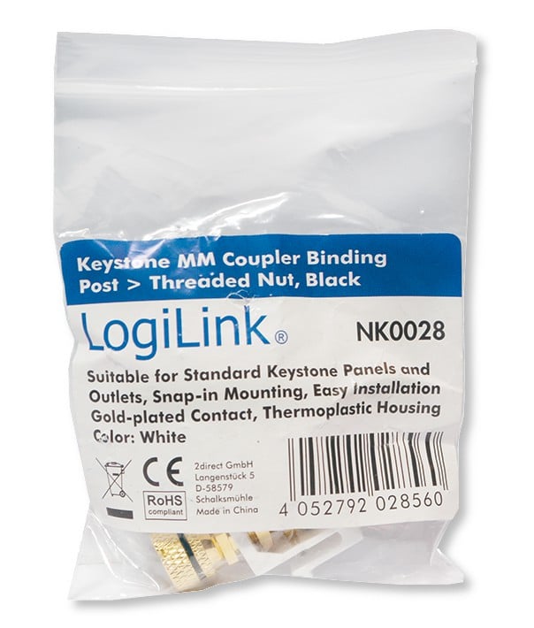 Adattatore Keystone con Terminali a Morsetto Nero LOGILINK - immagine 2