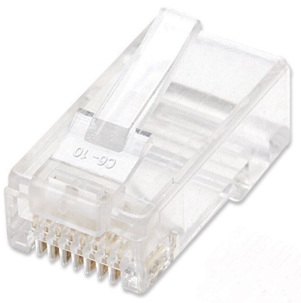 Confezione 100 Plug RJ45 UTP per Cavo Rigido Cat.5E TECHLY PROFESSIONAL - immagine 2