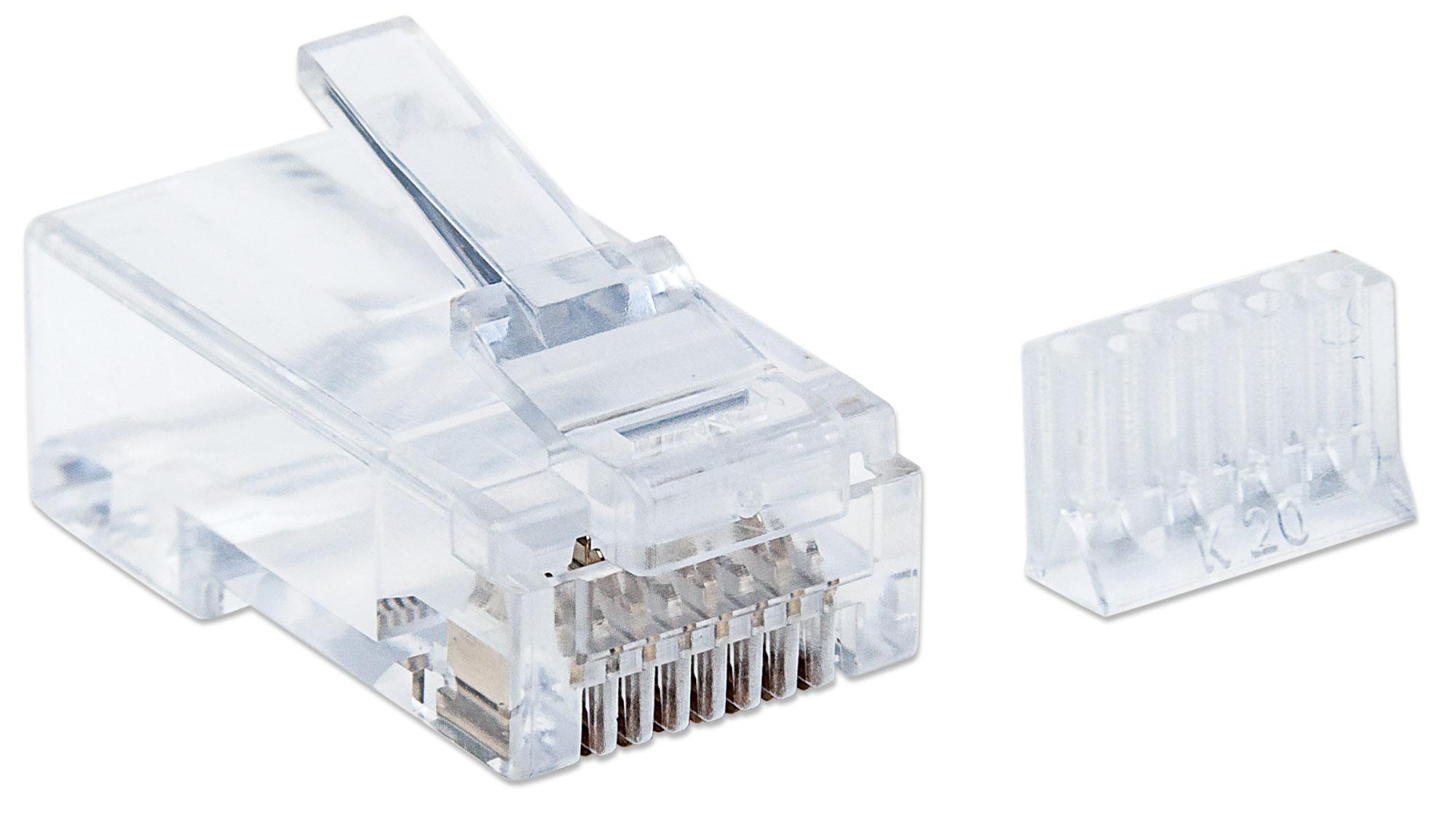 Confezione da 90 Plug Modulari Cat.6 RJ45 UTP INTELLINET - immagine 2