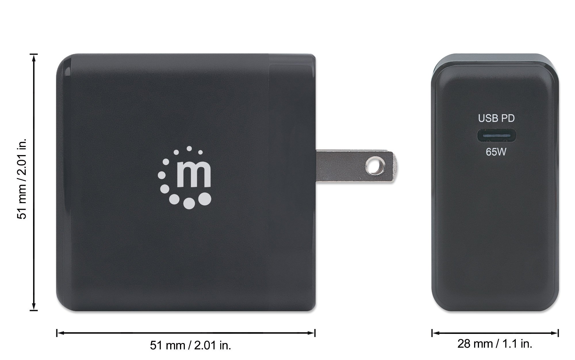 Caricatore da Muro da Viaggio Power Delivery GaN Tech 65W MANHATTAN - immagine 2