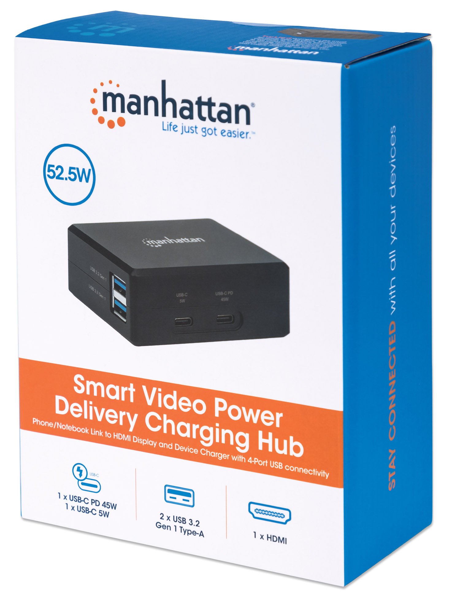 Hub USB-C™ con funzione di ricarica Power Delivery 45W MANHATTAN - immagine 2