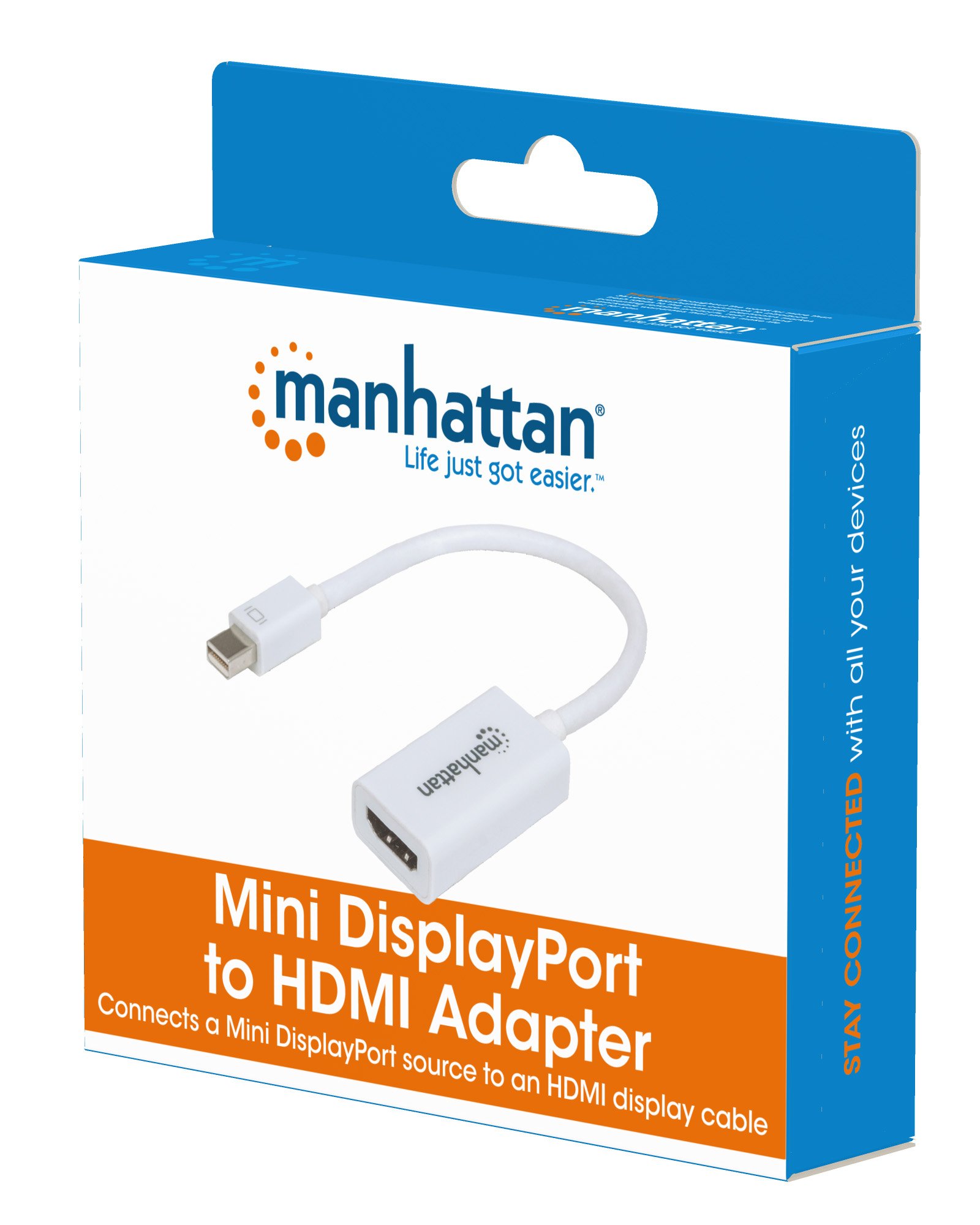 Adattatore Mini DisplayPort a HDMI Passivo Bianco MANHATTAN - immagine 2