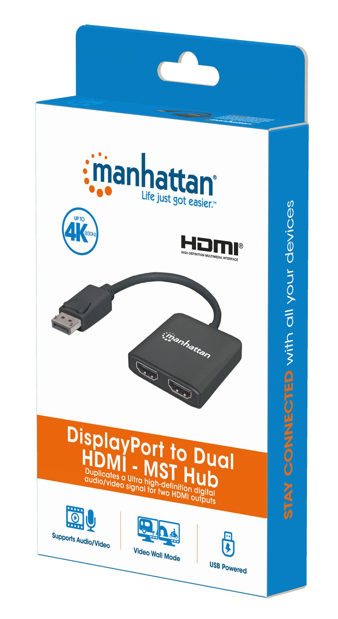 Splitter Hub DisplayPort a 2 porte HDMI con MST MANHATTAN - immagine 2