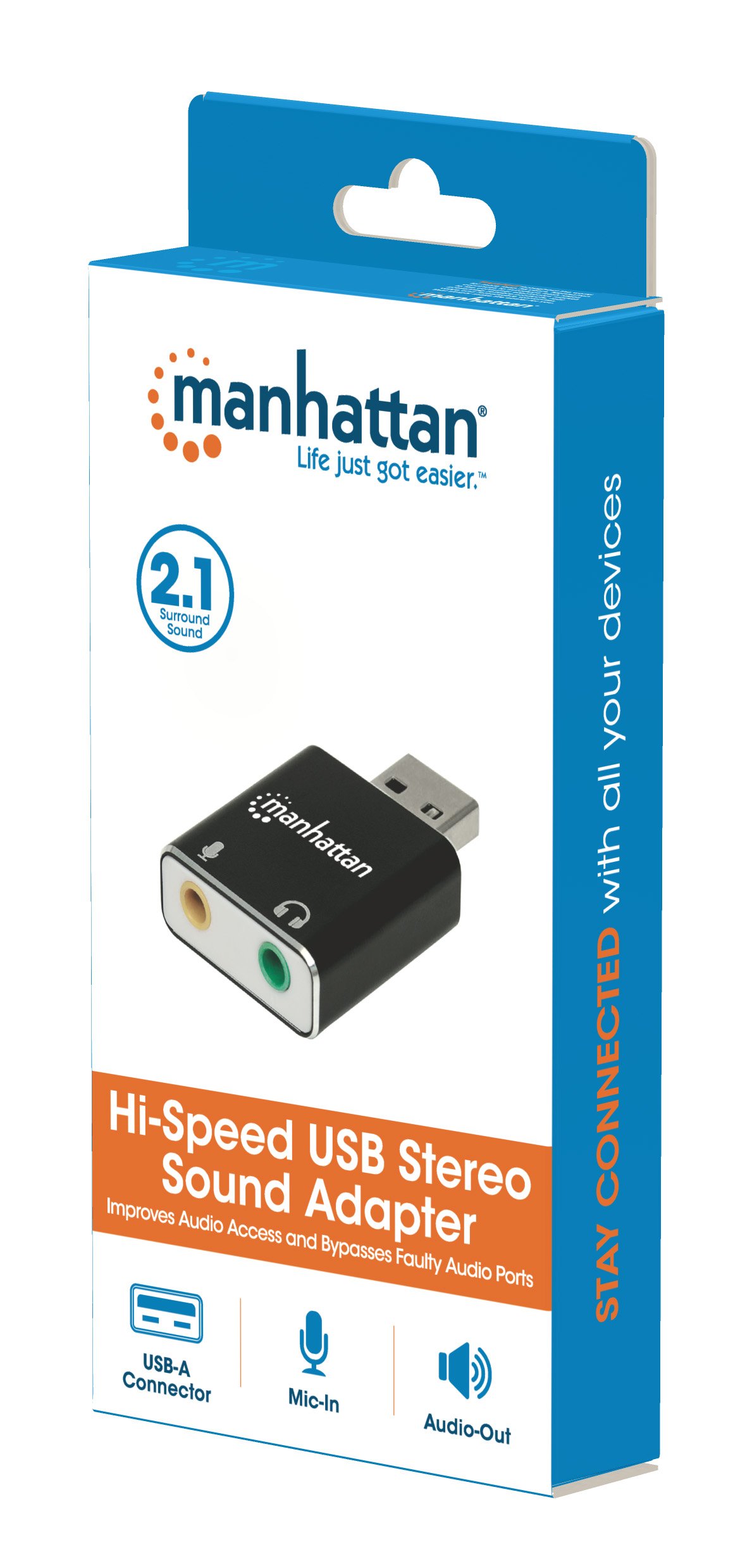 Scheda audio USB Hi-Speed Stereo MANHATTAN - immagine 2