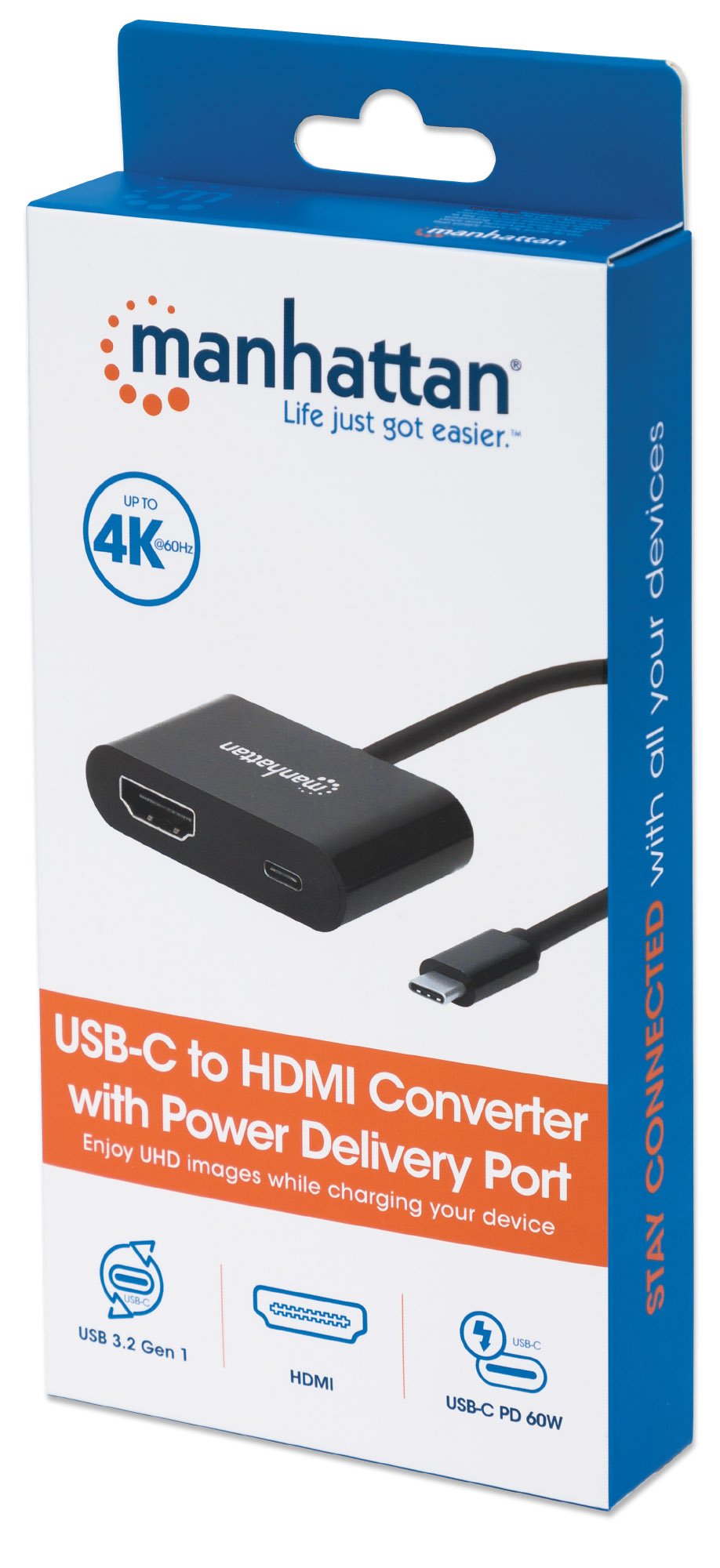 Adattatore Convertitore USB-C™ Maschio HDMI Femmina con Power Delivery MANHATTAN - immagine 2