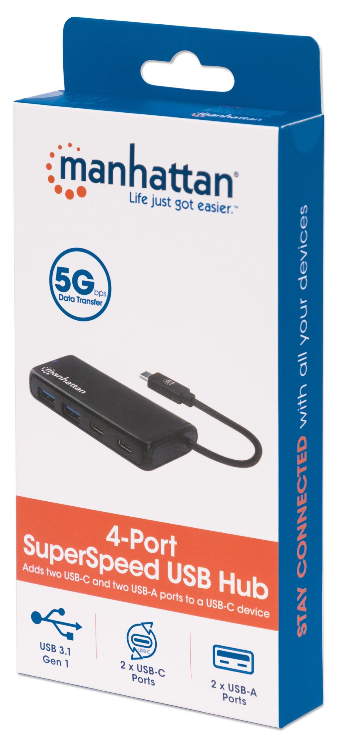 Hub USB-C™ 3.2 Gen 1 a 4 porte MANHATTAN - immagine 2