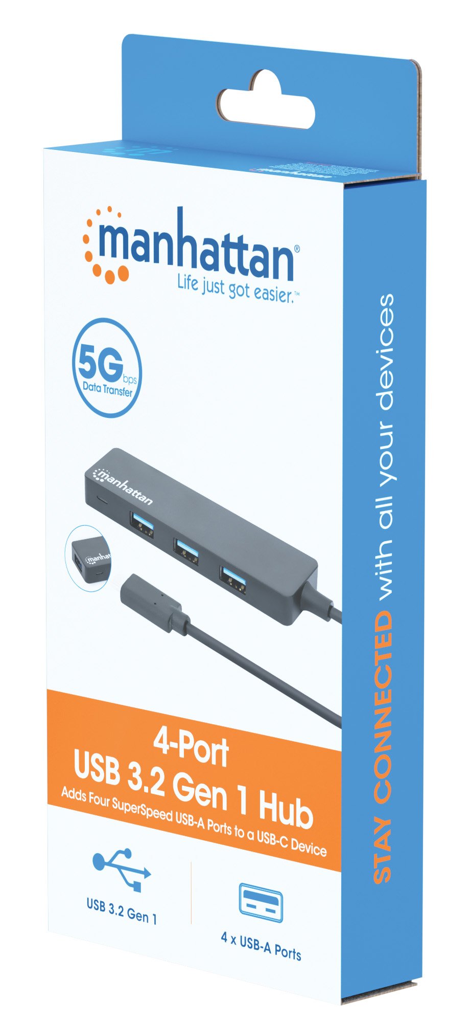 Hub USB 3.2 Gen 1 a 4 porte MANHATTAN - immagine 2