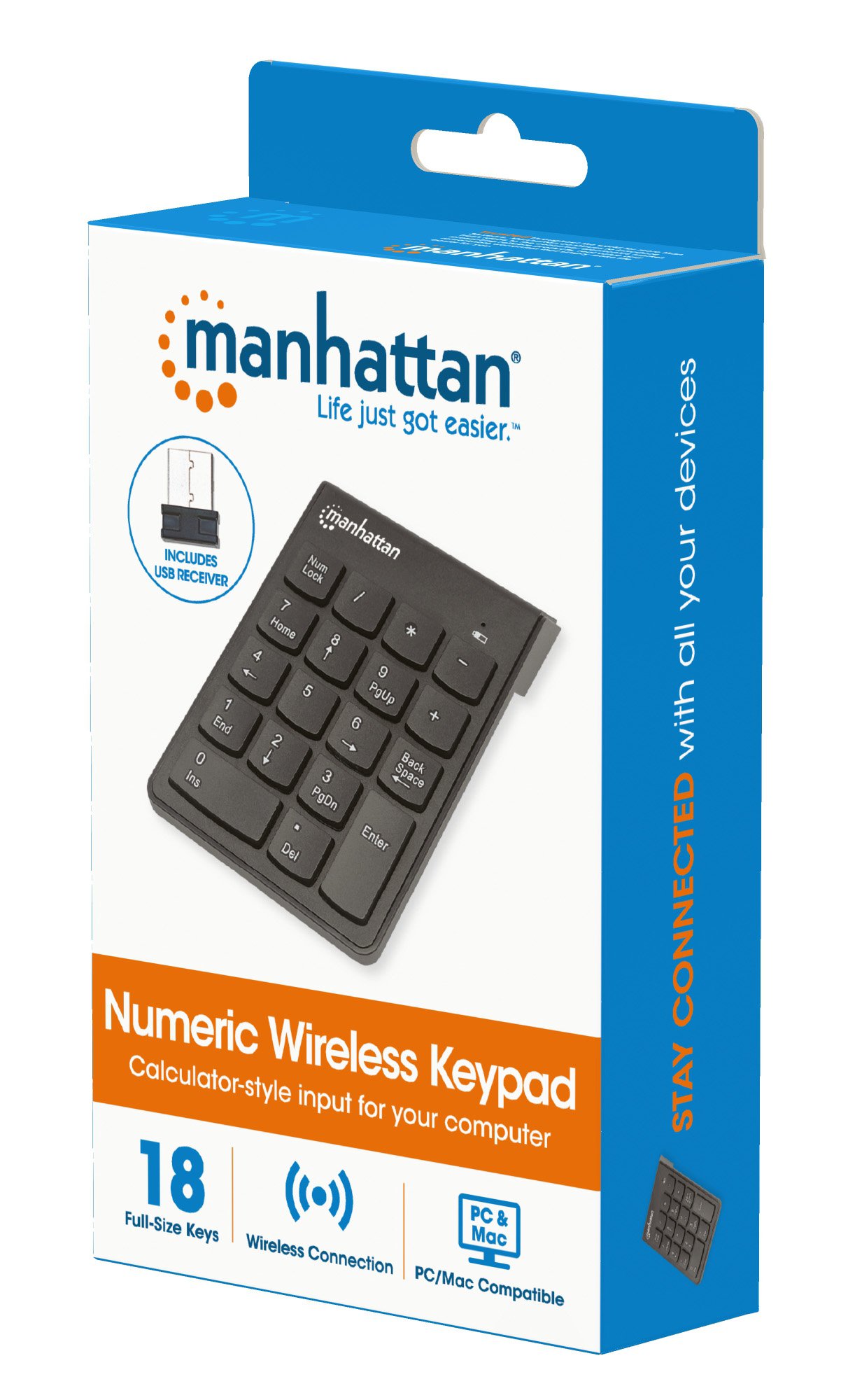 Tastierino Numerico Wireless 18 Tasti MANHATTAN - immagine 2