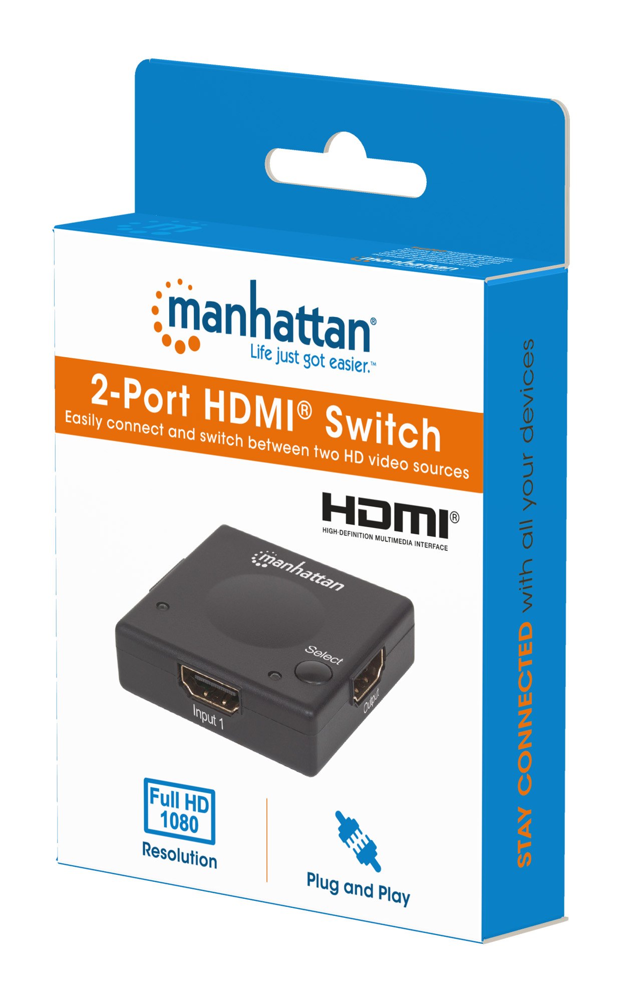Switch HDMI 2 porte 1080p MANHATTAN - immagine 2