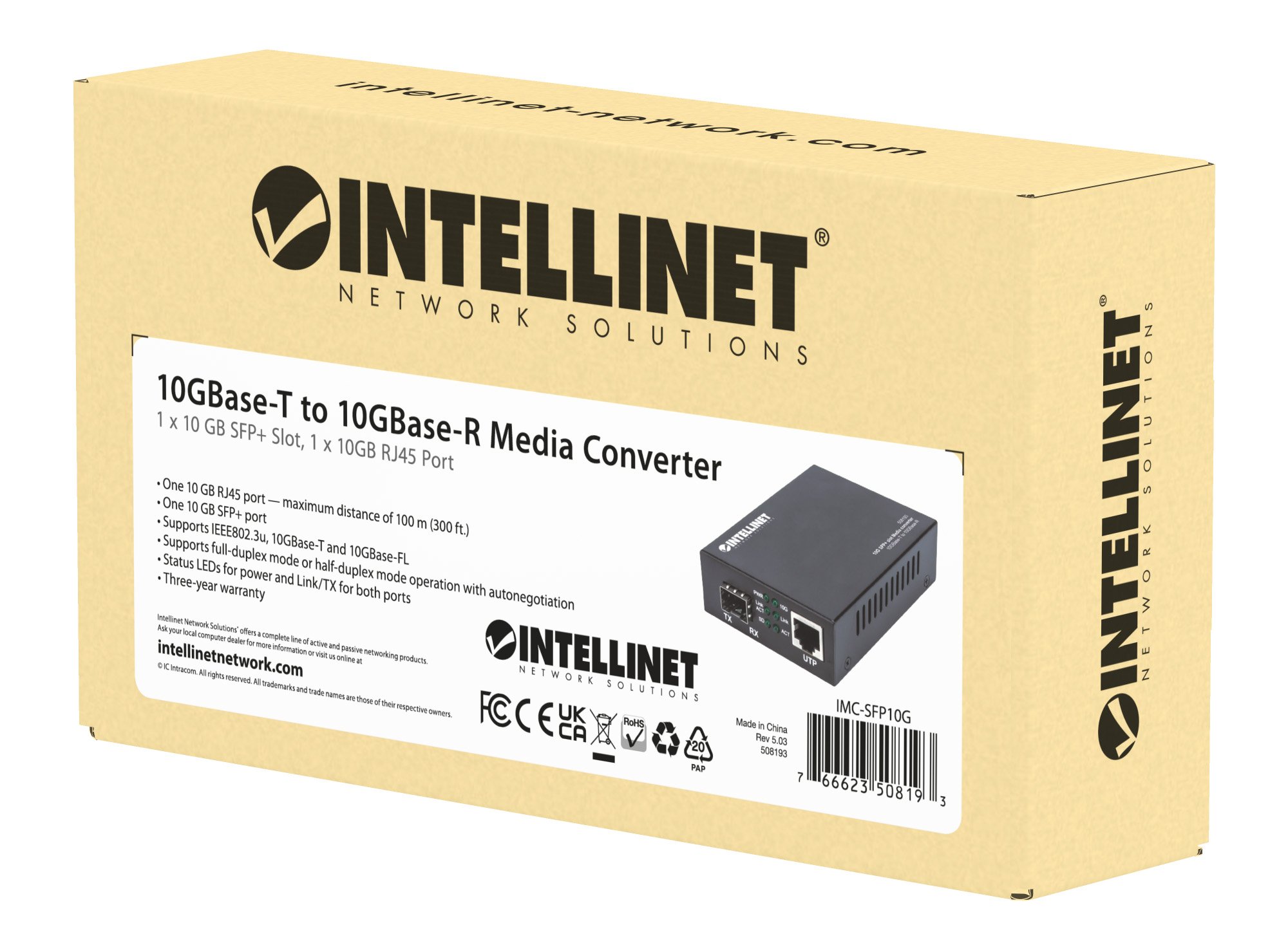 Media Converter 10GBase-T a 10GBase-R INTELLINET - immagine 2