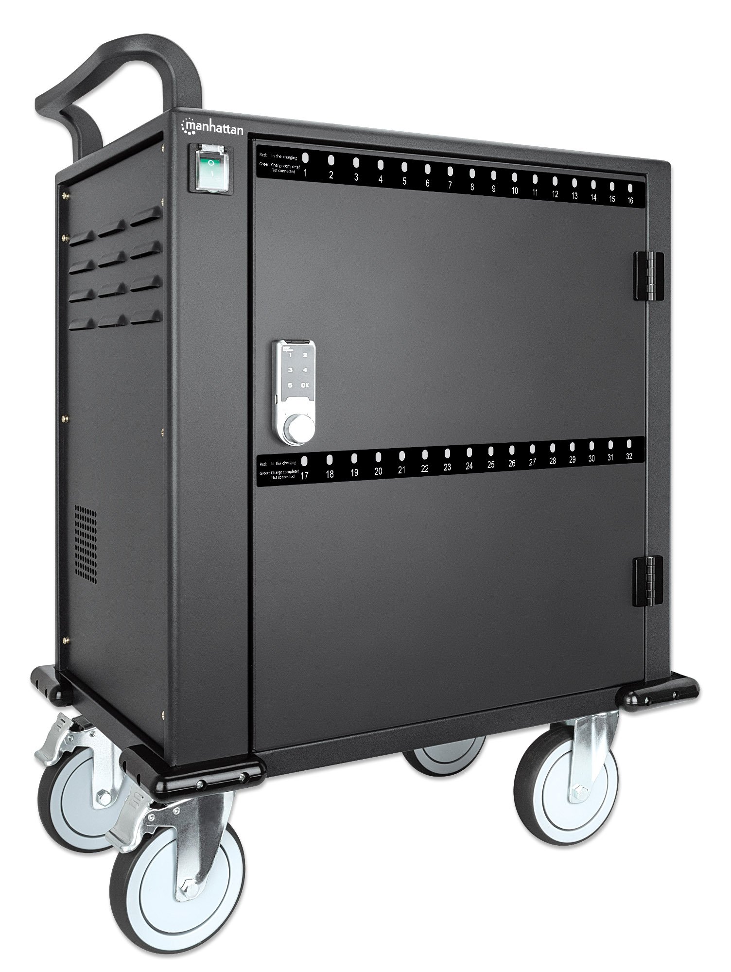 Carrello Stazione di Ricarica USB-C™ 576W per 32 Smartphone e Tablet fino a 12'' MANHATTAN - immagine 2