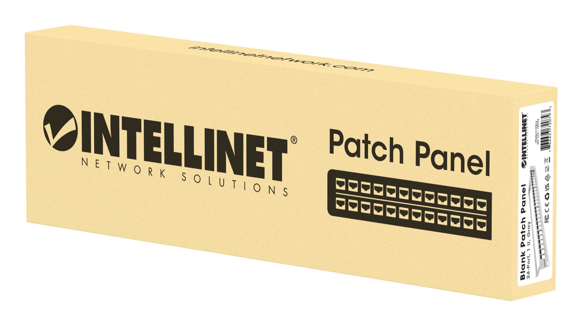 Pannello Patch Modulare Senza Frutti 24 Posti Grigio INTELLINET - immagine 2