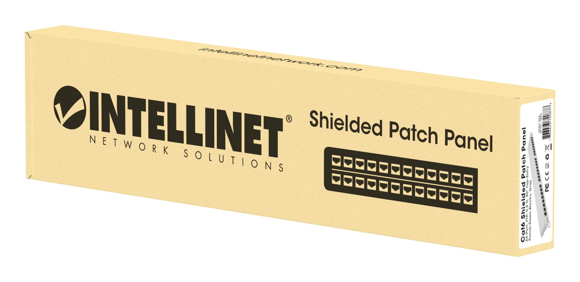 Pannello Patch 24 posti 19'' 0.5U Cat6 FTP Grigio INTELLINET - immagine 2